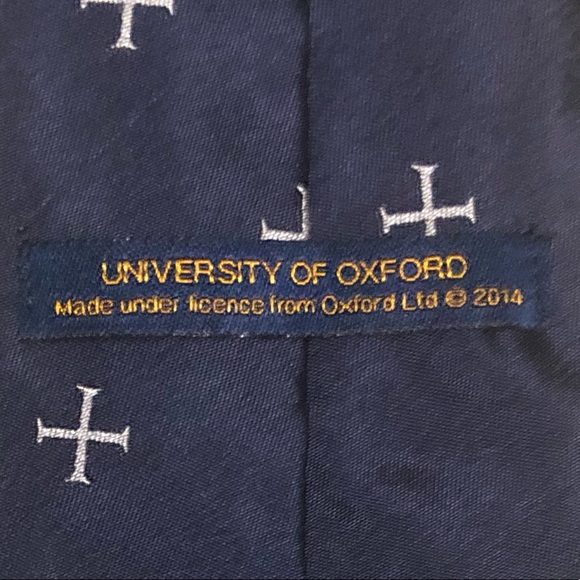 University of Oxford St Cross Tie, Navy - Picture 8 of 8